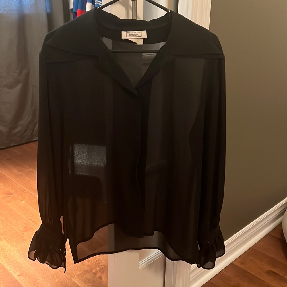 Sheer black shirt